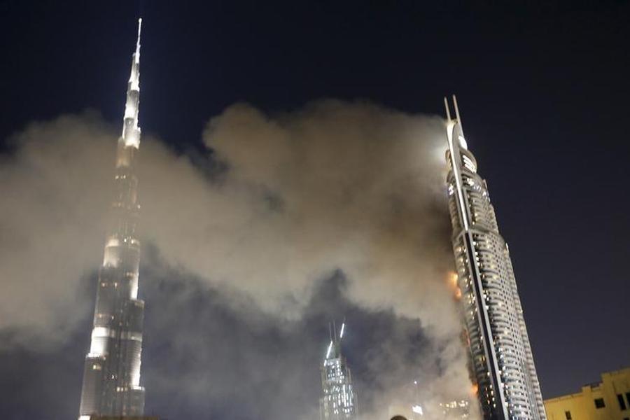 Residential skyscraper in Dubai catches fire in dense area