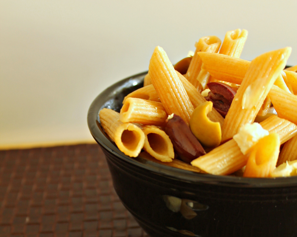 Pasta Salad with Artichokes, Olives, and Feta